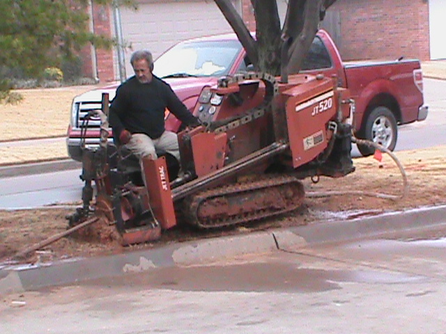 Directional Drilling under a street in Norman.